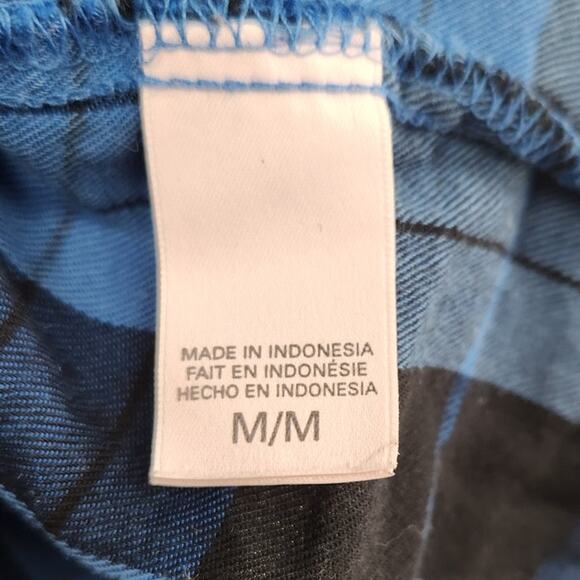 Victoria's Secret Plaid Pajama Top - Blue Black, Medium - Picture 4 of 4